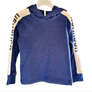 4T Osh Kosh B'Gosh Blue Hoodie with White & Blue Logo Accents On Sleeves